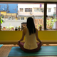 Nadia Tang in her yoga studio in Hong Kong’s Yau Ma Tei district.